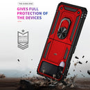 For Samsung Galaxy Z Flip3 5G Folding Shockproof TPU + PC Protective Case with 360 Degree Rotating Holder(Red)