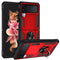 For Samsung Galaxy Z Flip3 5G Folding Shockproof TPU + PC Protective Case with 360 Degree Rotating Holder(Red)
