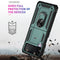 For Samsung Galaxy Z Flip3 5G Folding Shockproof TPU + PC Protective Case with 360 Degree Rotating Holder(Dark Green)