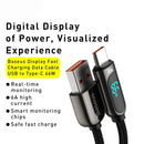 Baseus CASX020001 66W USB to USB-C / Type-C Digital Display Fast Charging Data Cable, Cable Length:1m(Black)