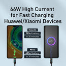 Baseus CASX020001 66W USB to USB-C / Type-C Digital Display Fast Charging Data Cable, Cable Length:1m(Black)