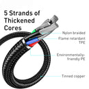 Baseus CASX020001 66W USB to USB-C / Type-C Digital Display Fast Charging Data Cable, Cable Length:1m(Black)