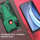 For Motorola Moto G / E7 Power 2021 Super V Armor PC + TPU Shockproof Case with Invisible Holder(Dark Green)