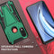 For Motorola Moto G / E7 Power 2021 Super V Armor PC + TPU Shockproof Case with Invisible Holder(Dark Green)