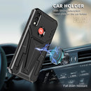 For Motorola Moto G / E7 Power 2021 Super V Armor PC + TPU Shockproof Case with Invisible Holder(Black)