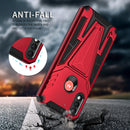 For Motorola Moto G / E7 Power 2021 Super V Armor PC + TPU Shockproof Case with Invisible Holder(Red)