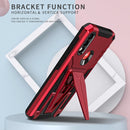 For Motorola Moto G / E7 Power 2021 Super V Armor PC + TPU Shockproof Case with Invisible Holder(Red)