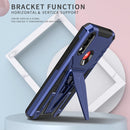 For Motorola Moto G / E7 Power 2021 Super V Armor PC + TPU Shockproof Case with Invisible Holder(Blue)