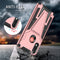 For Motorola Moto G / E7 Power 2021 Super V Armor PC + TPU Shockproof Case with Invisible Holder(Rose Gold)