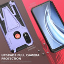For Motorola Moto G / E7 Power 2021 Super V Armor PC + TPU Shockproof Case with Invisible Holder(Purple)