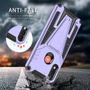 For Motorola Moto G / E7 Power 2021 Super V Armor PC + TPU Shockproof Case with Invisible Holder(Purple)