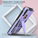 For Motorola Moto G / E7 Power 2021 Super V Armor PC + TPU Shockproof Case with Invisible Holder(Purple)