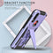 For Motorola Moto G / E7 Power 2021 Super V Armor PC + TPU Shockproof Case with Invisible Holder(Purple)