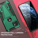 For Motorola One 5G Ace Super V Armor PC + TPU Shockproof Case with Invisible Holder(Dark Green)