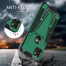 For Motorola One 5G Ace Super V Armor PC + TPU Shockproof Case with Invisible Holder(Dark Green)