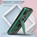For Motorola One 5G Ace Super V Armor PC + TPU Shockproof Case with Invisible Holder(Dark Green)