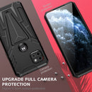 For Motorola One 5G Ace Super V Armor PC + TPU Shockproof Case with Invisible Holder(Black)
