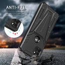 For Motorola One 5G Ace Super V Armor PC + TPU Shockproof Case with Invisible Holder(Black)