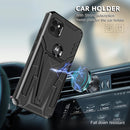 For Motorola One 5G Ace Super V Armor PC + TPU Shockproof Case with Invisible Holder(Black)