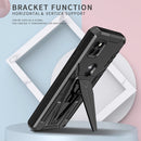 For Motorola One 5G Ace Super V Armor PC + TPU Shockproof Case with Invisible Holder(Black)