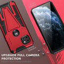 For Motorola One 5G Ace Super V Armor PC + TPU Shockproof Case with Invisible Holder(Red)