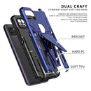 For Motorola One 5G Ace Super V Armor PC + TPU Shockproof Case with Invisible Holder(Blue)