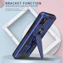 For Motorola One 5G Ace Super V Armor PC + TPU Shockproof Case with Invisible Holder(Blue)