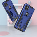 For Motorola One 5G Ace Super V Armor PC + TPU Shockproof Case with Invisible Holder(Blue)