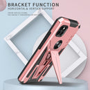 For Motorola One 5G Ace Super V Armor PC + TPU Shockproof Case with Invisible Holder(Rose Gold)