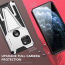 For Motorola One 5G Ace Super V Armor PC + TPU Shockproof Case with Invisible Holder(Silver)