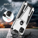 For Motorola One 5G Ace Super V Armor PC + TPU Shockproof Case with Invisible Holder(Silver)