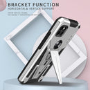 For Motorola One 5G Ace Super V Armor PC + TPU Shockproof Case with Invisible Holder(Silver)