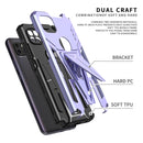 For Motorola One 5G Ace Super V Armor PC + TPU Shockproof Case with Invisible Holder(Purple)
