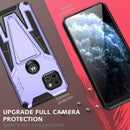 For Motorola One 5G Ace Super V Armor PC + TPU Shockproof Case with Invisible Holder(Purple)