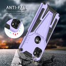 For Motorola One 5G Ace Super V Armor PC + TPU Shockproof Case with Invisible Holder(Purple)