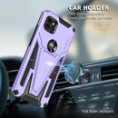 For Motorola One 5G Ace Super V Armor PC + TPU Shockproof Case with Invisible Holder(Purple)