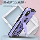 For Motorola One 5G Ace Super V Armor PC + TPU Shockproof Case with Invisible Holder(Purple)