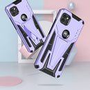 For Motorola One 5G Ace Super V Armor PC + TPU Shockproof Case with Invisible Holder(Purple)