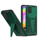 For Samsung Galaxy A31 Super V Armor PC + TPU Shockproof Case with Invisible Holder(Dark Green)