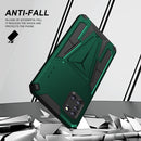 For Samsung Galaxy A31 Super V Armor PC + TPU Shockproof Case with Invisible Holder(Dark Green)