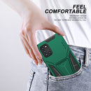 For Samsung Galaxy A31 Super V Armor PC + TPU Shockproof Case with Invisible Holder(Dark Green)