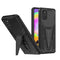 For Samsung Galaxy A31 Super V Armor PC + TPU Shockproof Case with Invisible Holder(Black)