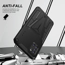For Samsung Galaxy A31 Super V Armor PC + TPU Shockproof Case with Invisible Holder(Black)