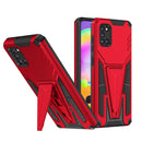 For Samsung Galaxy A31 Super V Armor PC + TPU Shockproof Case with Invisible Holder(Red)