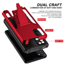 For Samsung Galaxy A31 Super V Armor PC + TPU Shockproof Case with Invisible Holder(Red)