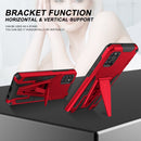 For Samsung Galaxy A31 Super V Armor PC + TPU Shockproof Case with Invisible Holder(Red)