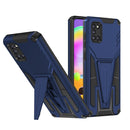 For Samsung Galaxy A31 Super V Armor PC + TPU Shockproof Case with Invisible Holder(Blue)