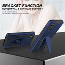 For Samsung Galaxy A31 Super V Armor PC + TPU Shockproof Case with Invisible Holder(Blue)