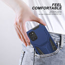 For Samsung Galaxy A31 Super V Armor PC + TPU Shockproof Case with Invisible Holder(Blue)