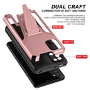For Samsung Galaxy A31 Super V Armor PC + TPU Shockproof Case with Invisible Holder(Rose Gold)